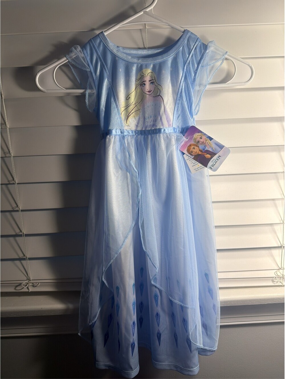 Disney Frozen Elsa Light Blue Girls Dress 3T Flame Resistant